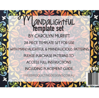 Mandalightful Quilt Pattern or Pattern and Template Set