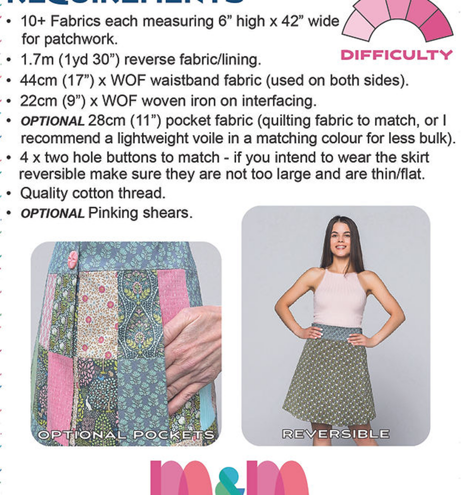 Ava Patchwork Wrap Skirt Sewing Pattern