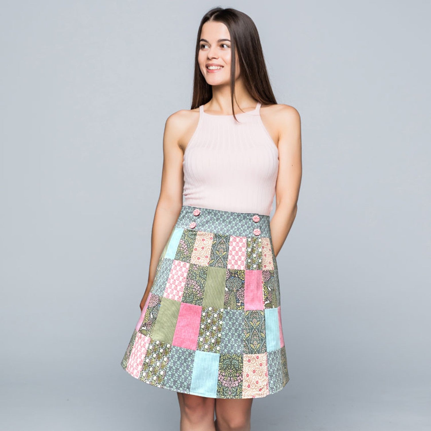 Ava Patchwork Wrap Skirt Sewing Pattern