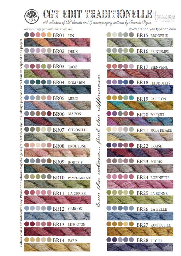CGT Premier Edit Collections - Sets contains 28 Skeins of 6 Stranded Cotton