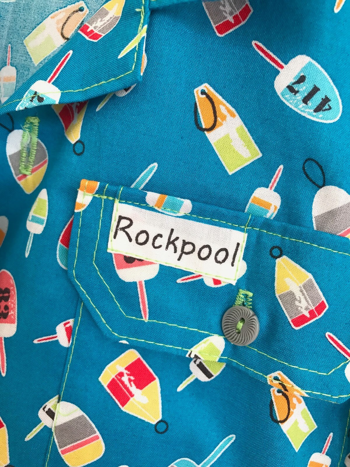 Rockpool Buoys in Navy - Fat Quarter (.25m)