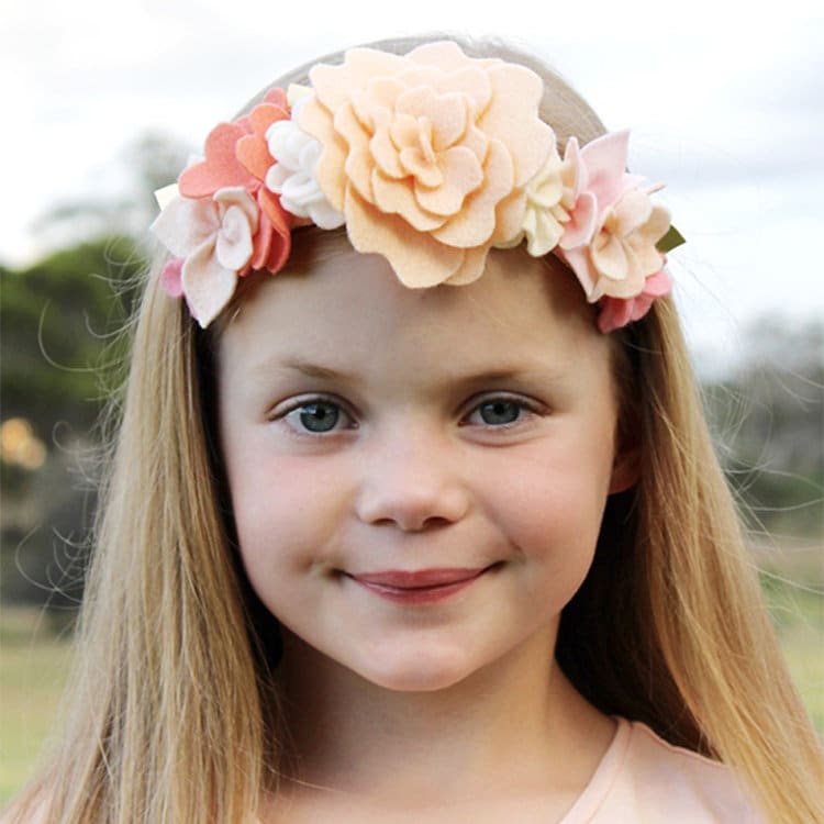 Coco Flower Crown Pattern and Wool Felt Kit