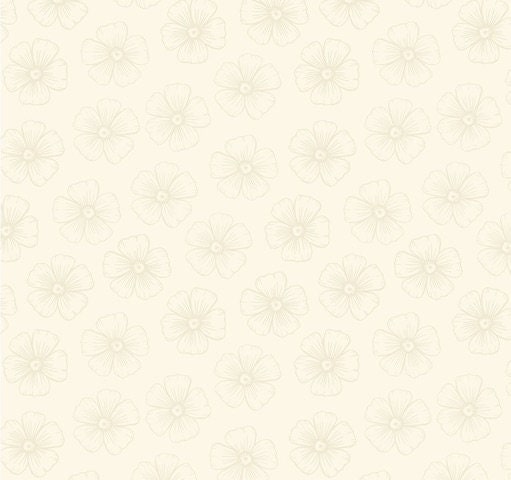 Kate – Cream Flower - Fat Quarter (.25m)