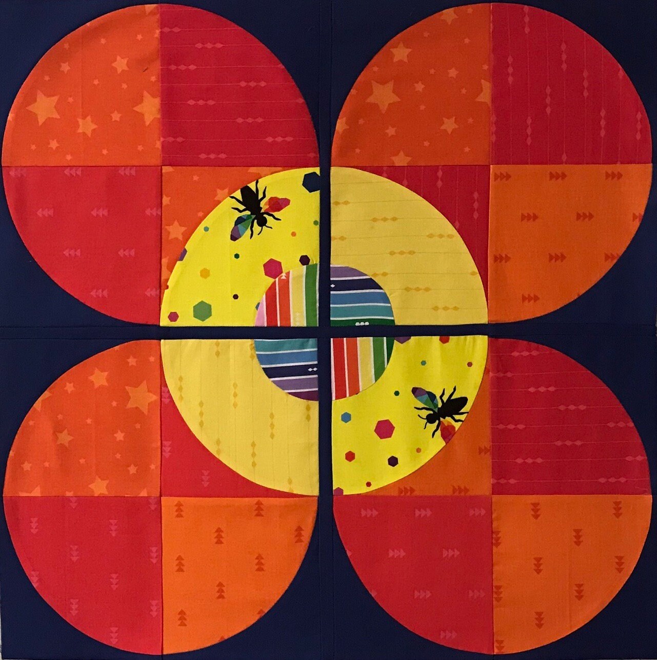 Modern Blossom Quilt Pattern or Pattern and Template Set