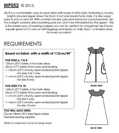 Zip-It Girls Dress Pattern