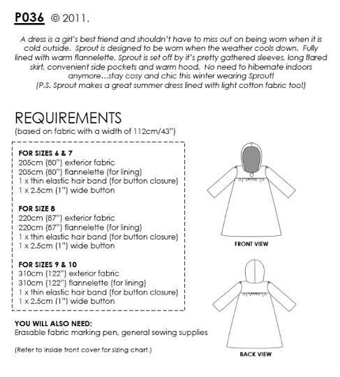 Sprout Winter Dress Pattern