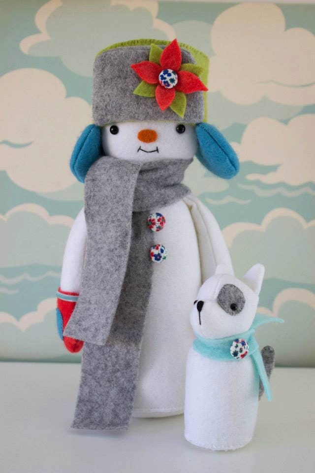 Yuri and Sasha, Snowman and Husky Pattern
