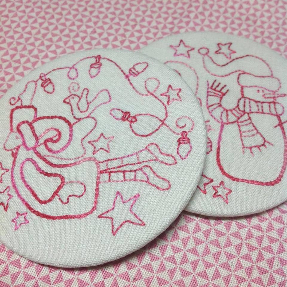 Christmas Snowflake Stitcheries and Frame