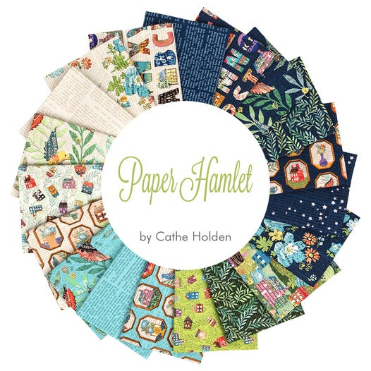Paper Hamlet Fat Quarter Bundle by Cathe Holden for Moda fabrics