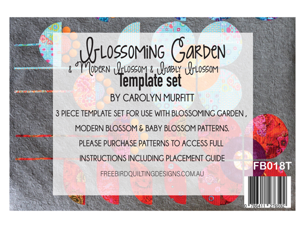 Blossoming Garden Quilt Pattern or Pattern and Template Set