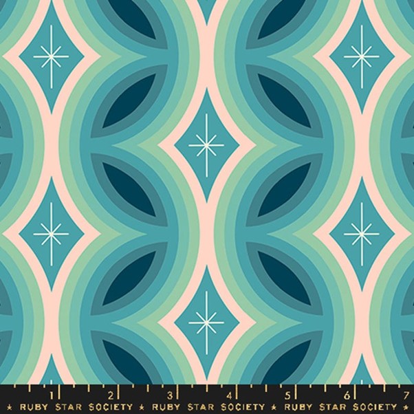 Rattan Dark Turquoise - Juicy - Melody Miller for Ruby Star Society - Fat Quarter (0.25m)