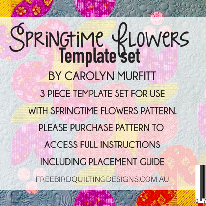 Springtime Flowers Quilt Pattern or Pattern and Template Set