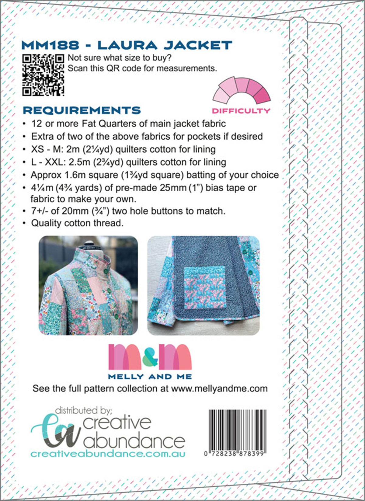 Laura Jacket Pattern XS to XXL