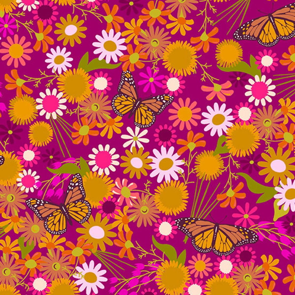 Wildflowers By Alison Glass - Monarch - fat quarter (0.25cm)