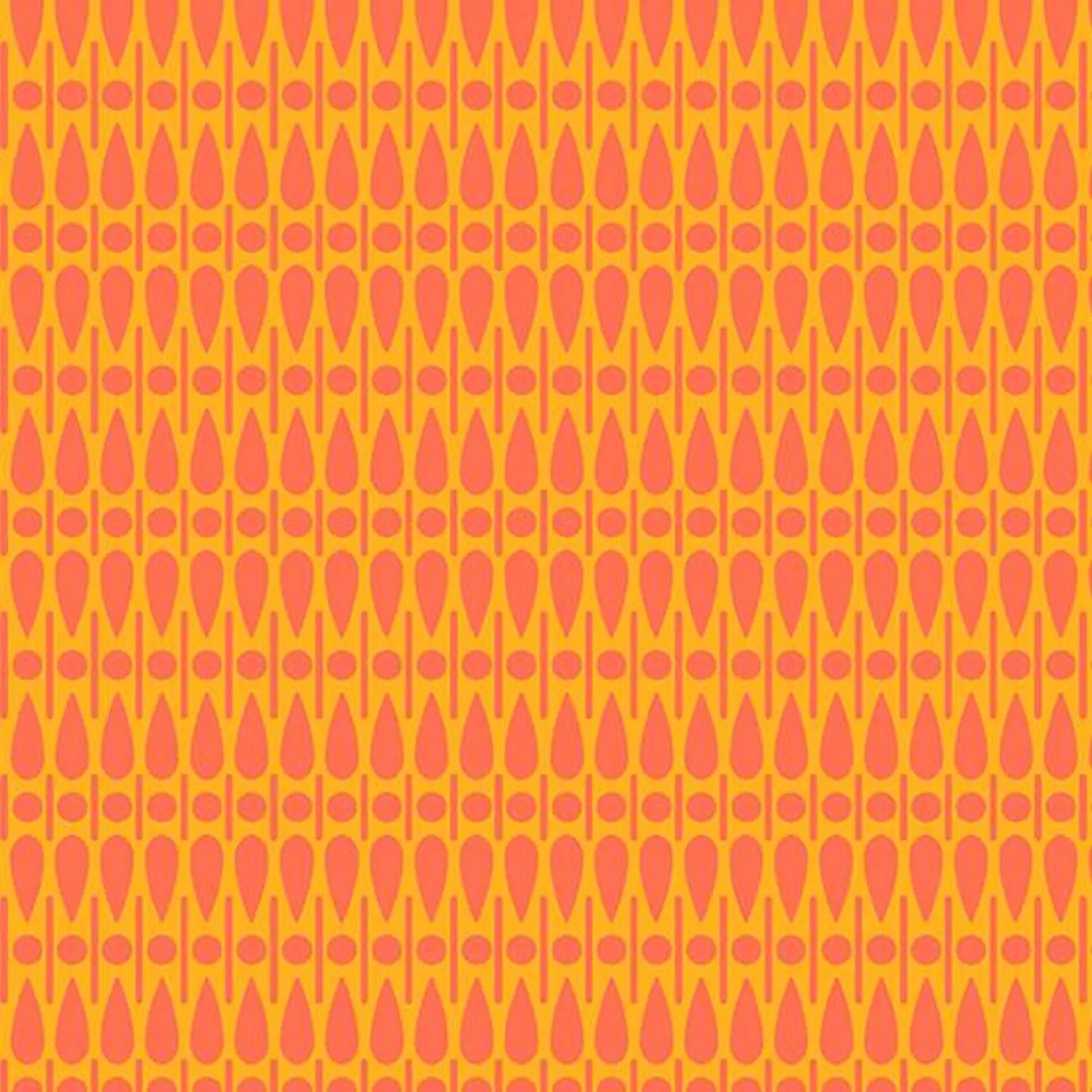 Wildflowers By Alison Glass - Scatter (Mango) fat quarter (0.25cm)