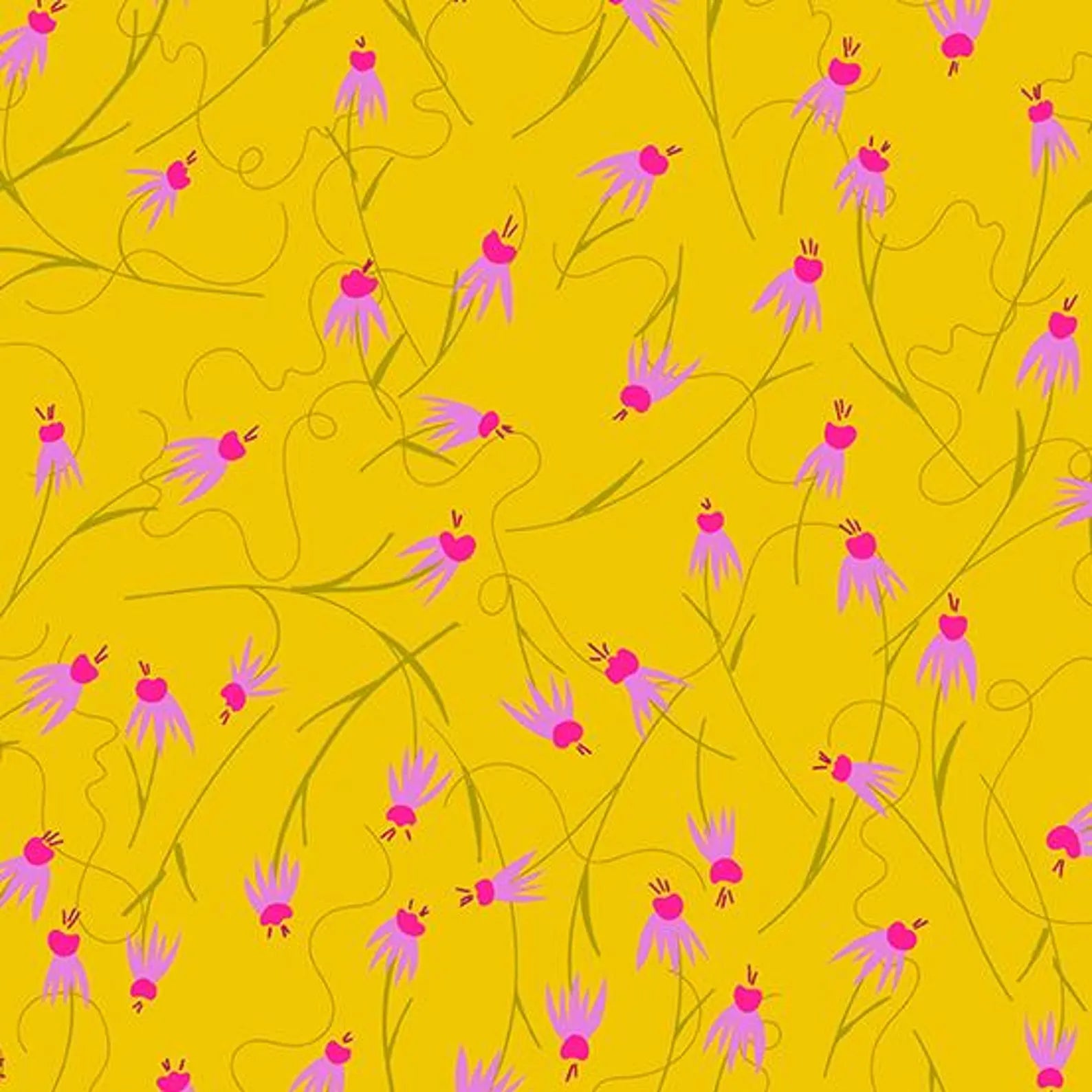 Wildflowers By Alison Glass - Sunshine Cornflower - fat quarter (0.25cm)