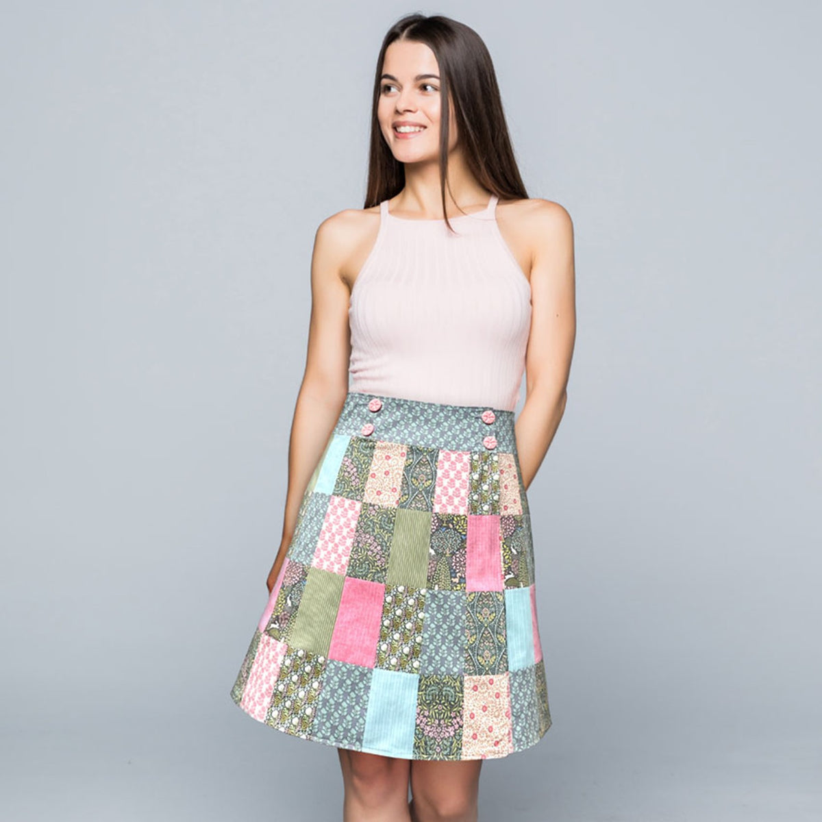 Ava Patchwork Wrap Skirt Sewing Pattern
