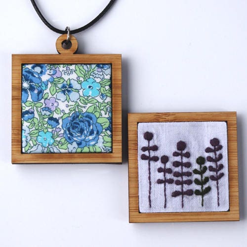 Square 1 1/2" Bamboo Stitchery Frames