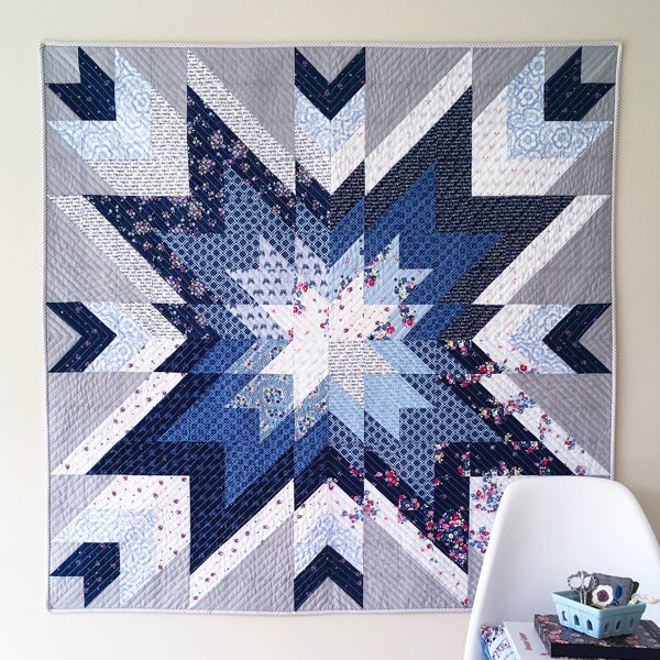 Indigo Star Quilt Pattern