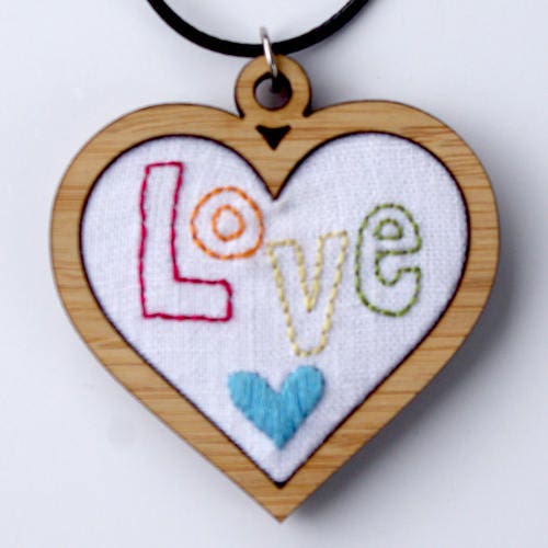 Heart 1 1/2" Bamboo Stitchery Frames Kit