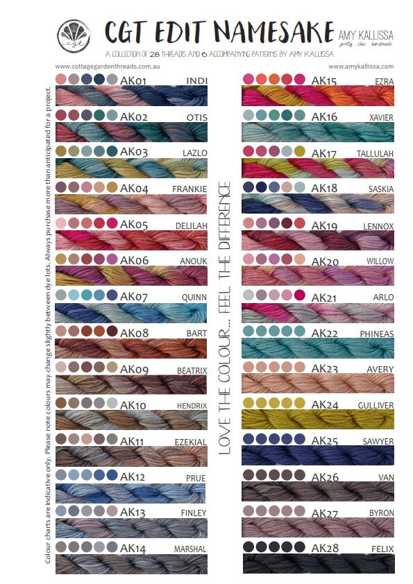 CGT Premier Edit Collections - Sets contains 28 Skeins of 6 Stranded Cotton