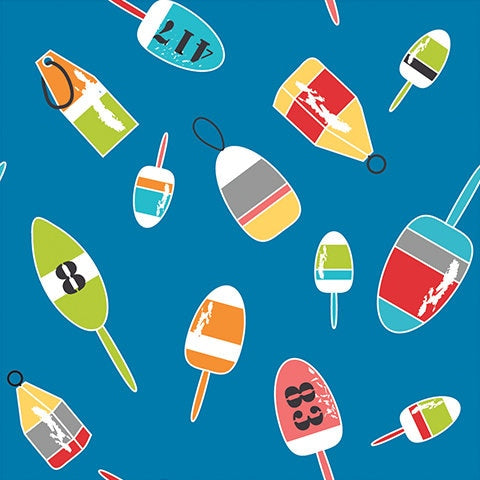 Rockpool Buoys in Navy - Fat Quarter (.25m)