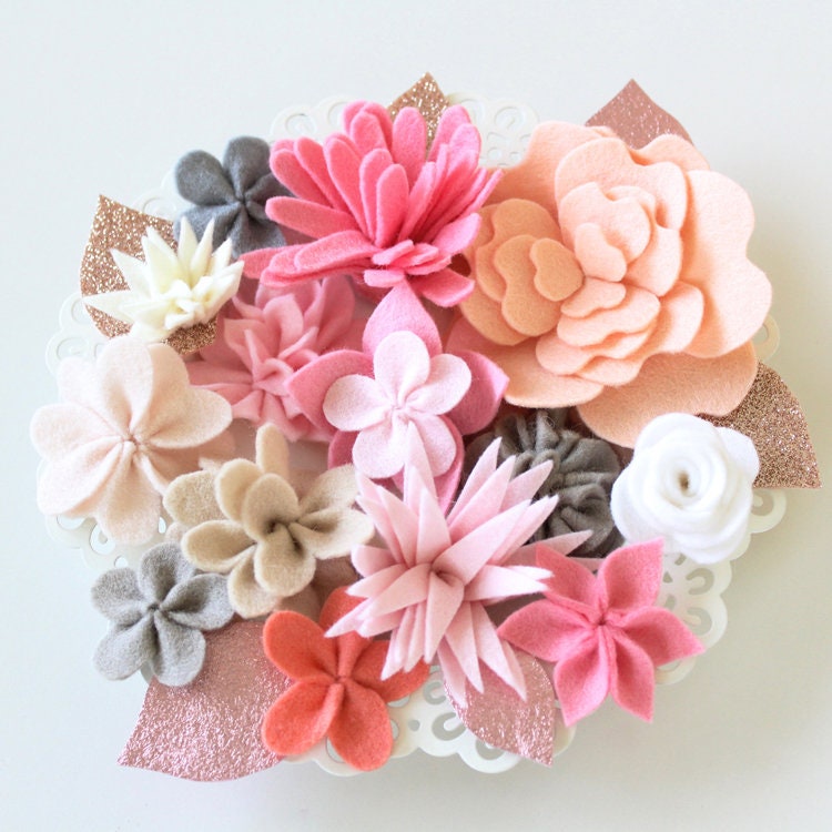 Coco Flower Crown Pattern and Wool Felt Kit