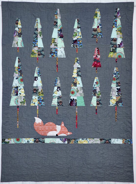 Trees Pick and Mix Creative Card, Foxie Applique and Template kit