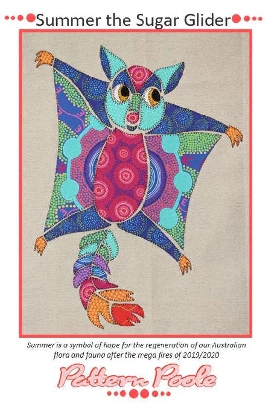 Summer the Sugar Glider Applique Pattern