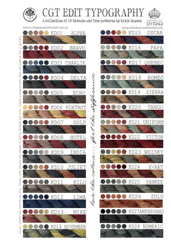 CGT Premier Edit Collections - Sets contains 28 Skeins of 6 Stranded Cotton