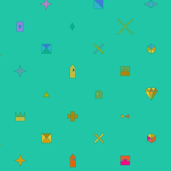 Sun Print 2021 By Alison Glass - Trinket in Jade - Fat Quarter (0.25m)