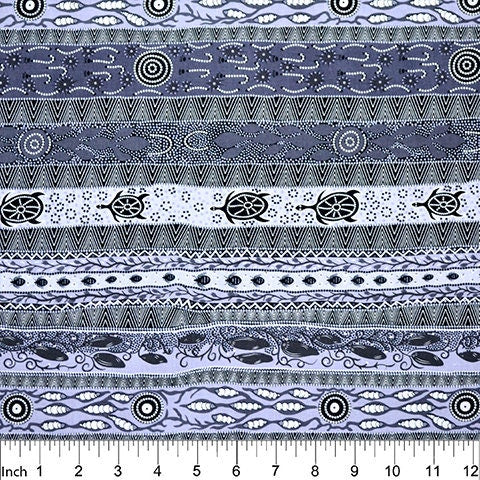 Aboriginal Indigenous Dreaming In One - ASH - Fat Quarter (.25m)