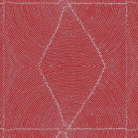 Aboriginal Indigenous ‘Plum Seeds' in Red - Fat Quarter (.25m)