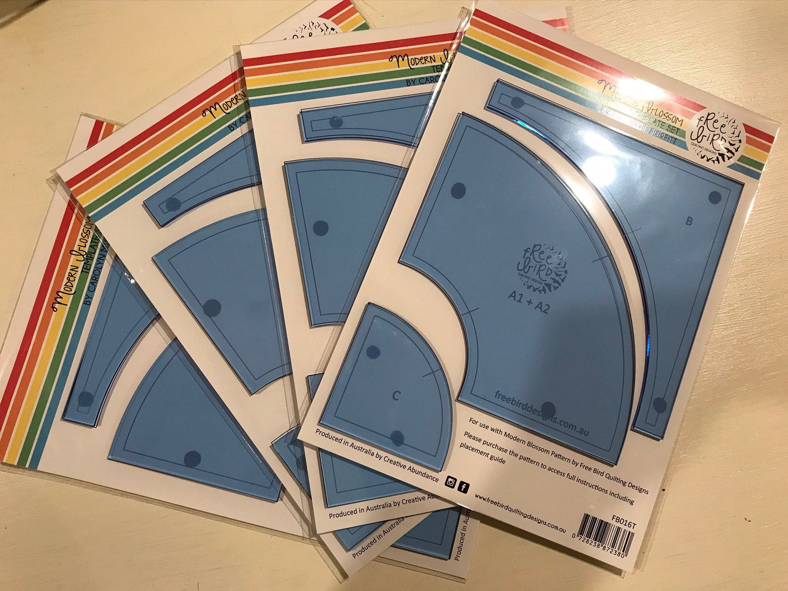 Modern Blossom Quilt Pattern or Pattern and Template Set