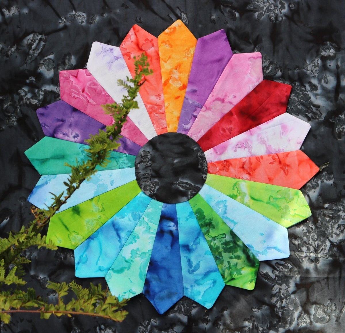 Radiating circles Quilt Pattern or Pattern and Template Set