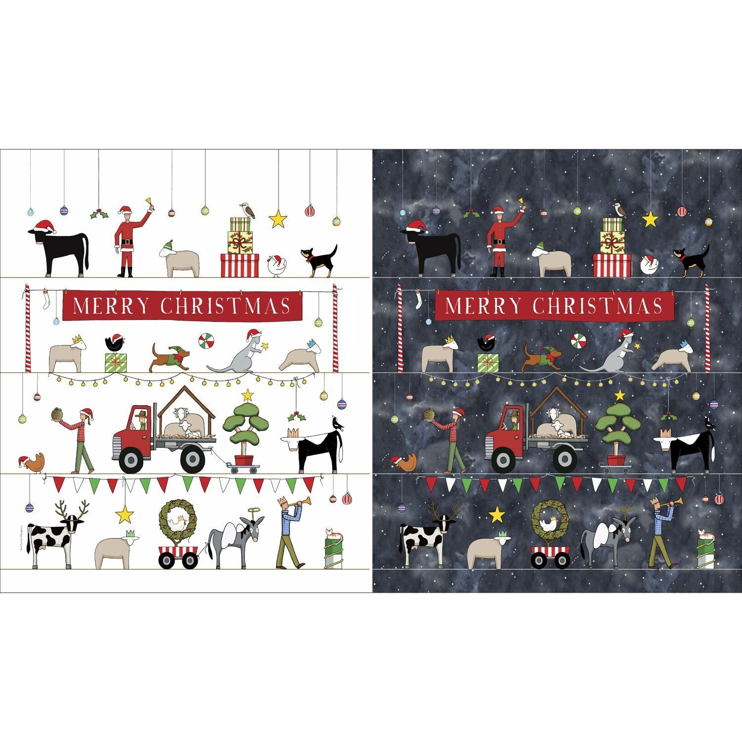 Christmas Parade - Santa Sack Fabric Panel