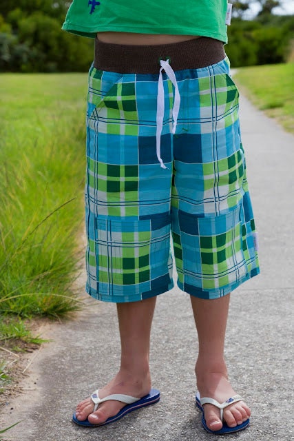 Boys Long Boards Shorts Pattern
