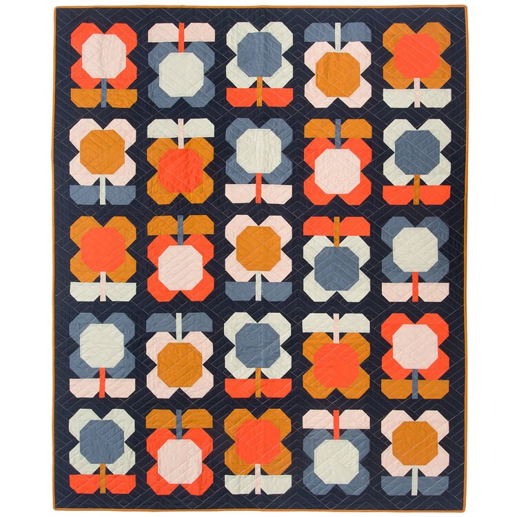 Folk Blooms Quilt Pattern