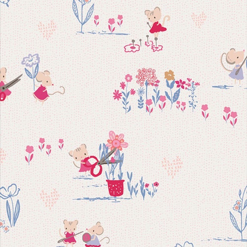 Tails and Threads Needles & Whiskers - Fat Quarter (.25m)