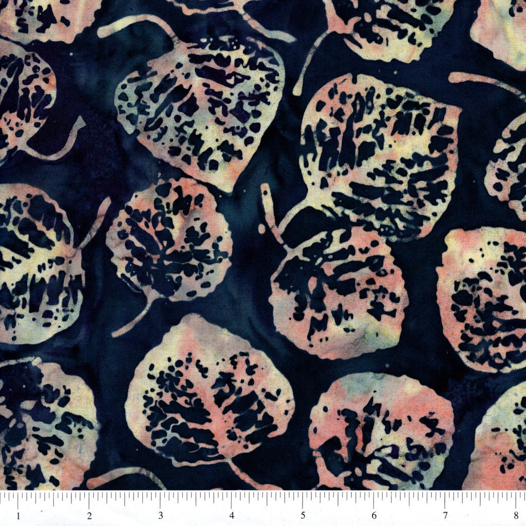 Hoffman Batik Open Waters 2056 - 275 Marlin - All Over Leaves