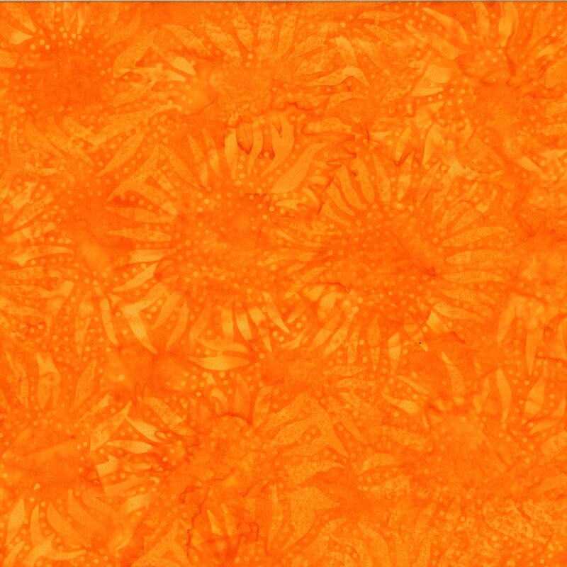 Bali Batik Sunflowers - Orange
