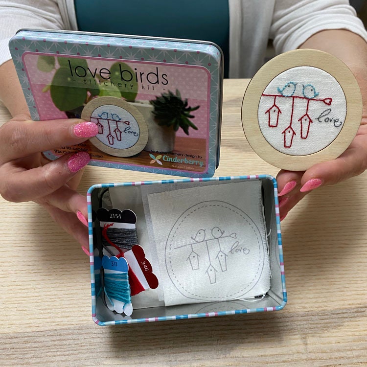 Love Birds - Mini Stitchery Kit