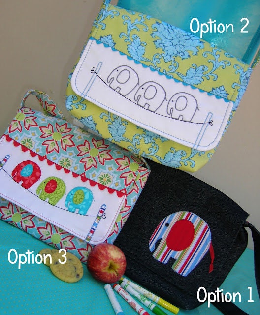Balancing Elephants Girls Messenger Bag Pattern