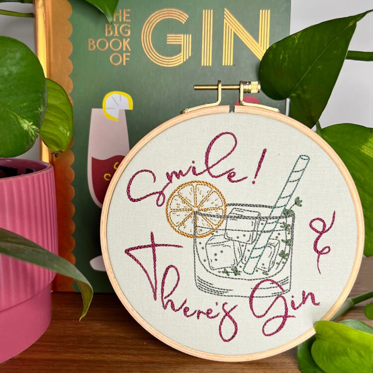 Gin Addict Embroidery Kit