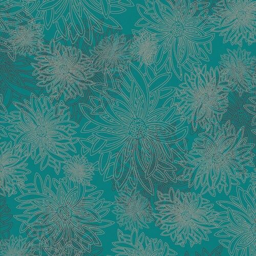 Floral Elements by Art Gallery Fabrics in Capri Blue - Fat Quarter (.25m)