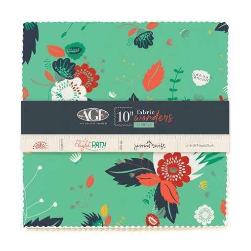 Flight Path by  Jessica Swift for Art Gallery Fabrics - 10" SQ - 42 pieces - Fabric Wonders 100% Cotton