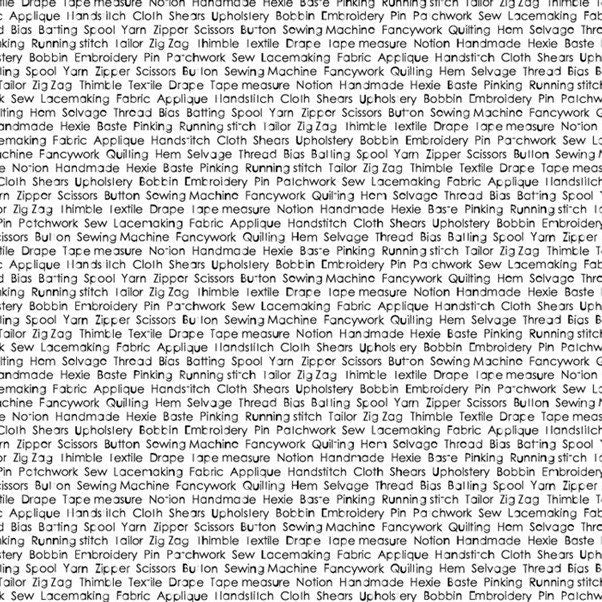 Devenstone Building Blocks - Selfies DV2670 - White Tone on Tone Fat Quarter (.25m)