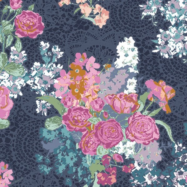 Chapter Four: Eclectic Intuition by Katarina Roccella for Art Gallery Fabrics - Nisi Flora - Fat Quarter (.25m)