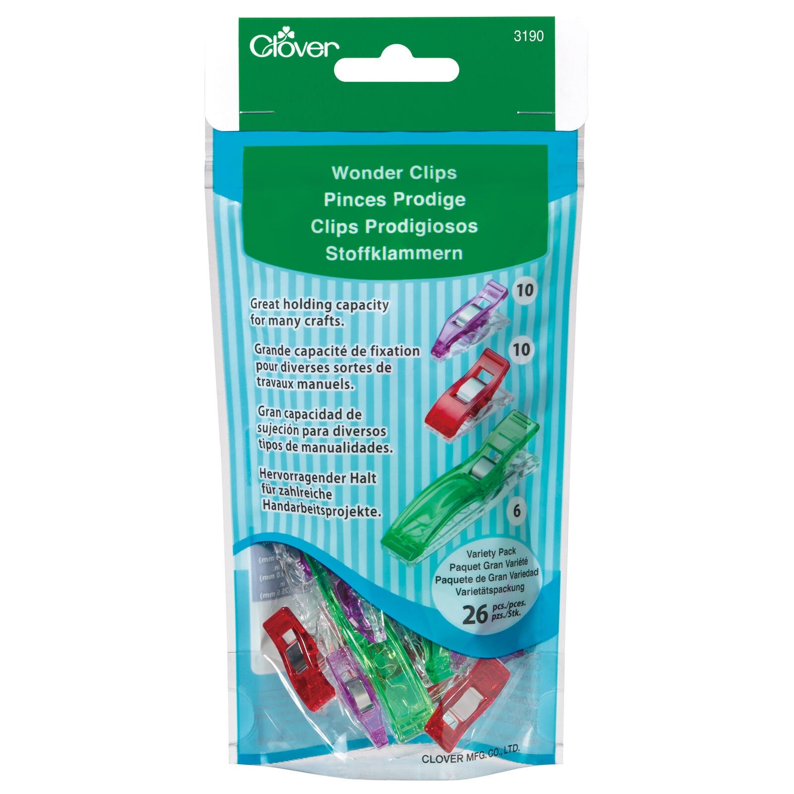Clover Wonder Clips Variety 26/Pkg.