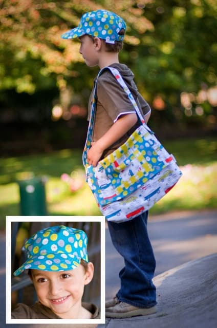 About a Boy, Cap and Satchel Pattern